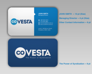 Diseño de Tarjeta de Presentación por WebixBD para CoVesta | Diseño: #14950244