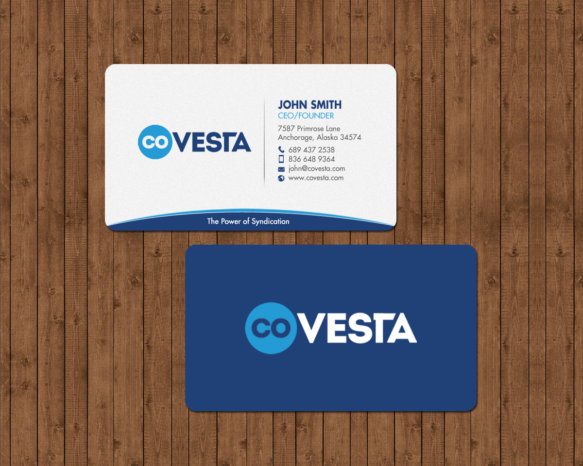 Diseño de Tarjeta de Presentación por chandrayaan.creative para CoVesta | Diseño #14809301