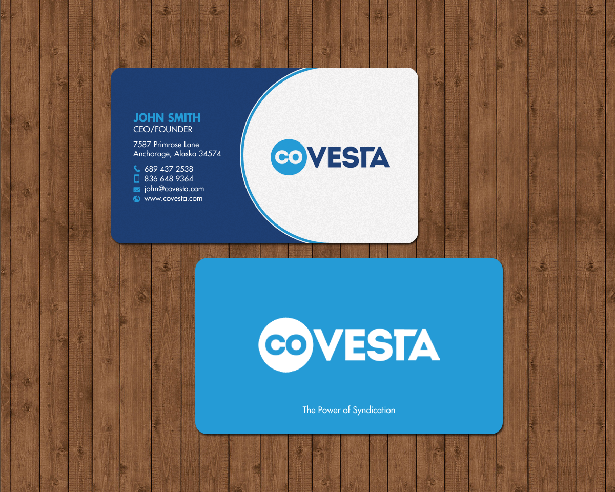 Diseño de Tarjeta de Presentación por chandrayaan.creative para CoVesta | Diseño #14809302