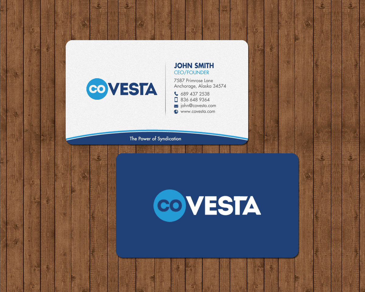 Diseño de Tarjeta de Presentación por chandrayaan.creative para CoVesta | Diseño #14809429