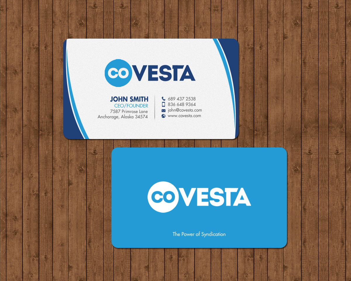 Diseño de Tarjeta de Presentación por chandrayaan.creative para CoVesta | Diseño #14809432
