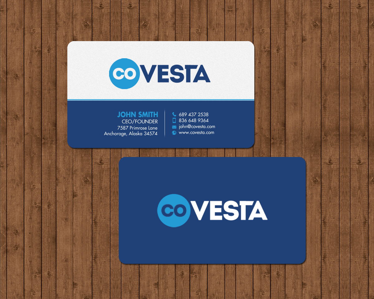 Diseño de Tarjeta de Presentación por chandrayaan.creative para CoVesta | Diseño #14809433