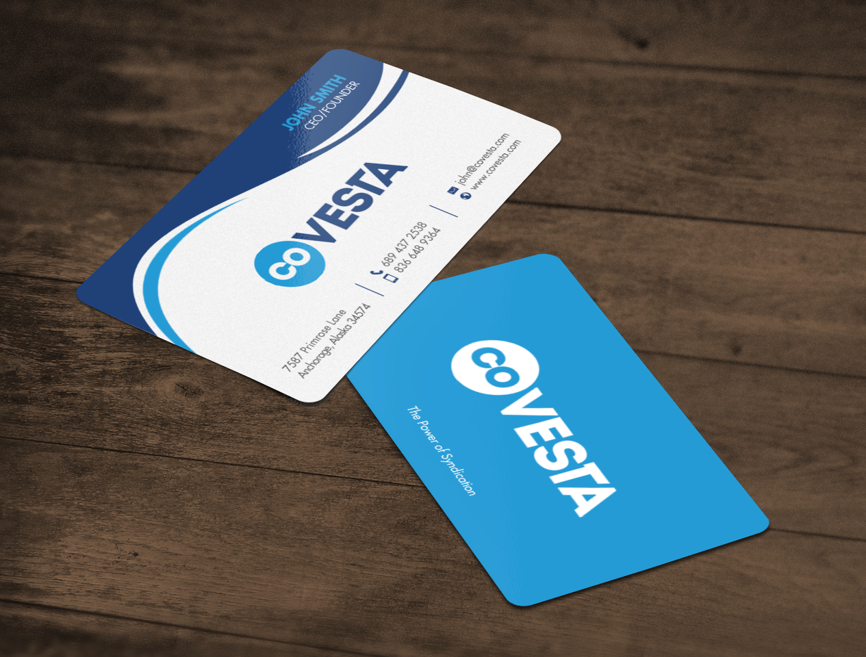 Diseño de Tarjeta de Presentación por chandrayaan.creative para CoVesta | Diseño #14813619