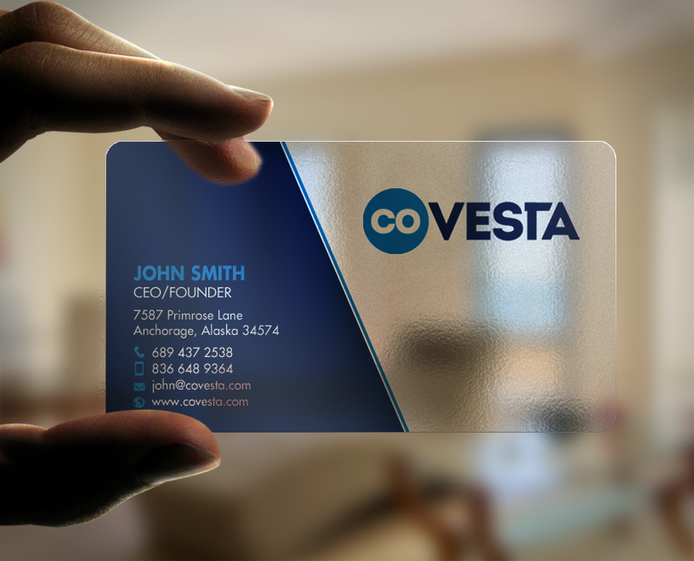 Diseño de Tarjeta de Presentación por chandrayaan.creative para CoVesta | Diseño #14813620