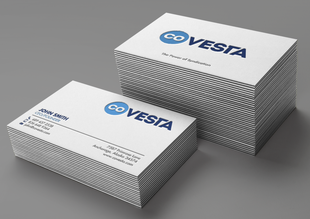 Diseño de Tarjeta de Presentación por chandrayaan.creative para CoVesta | Diseño #14813634