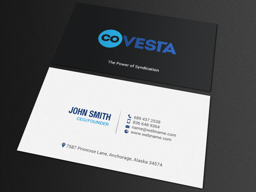 Business Card Design by chandrayaan.creative for CoVesta | Design #14825568