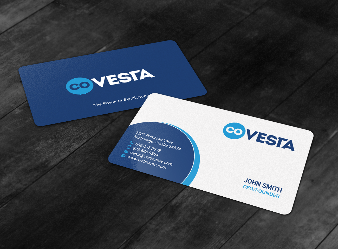Diseño de Tarjeta de Presentación por chandrayaan.creative para CoVesta | Diseño #14825578