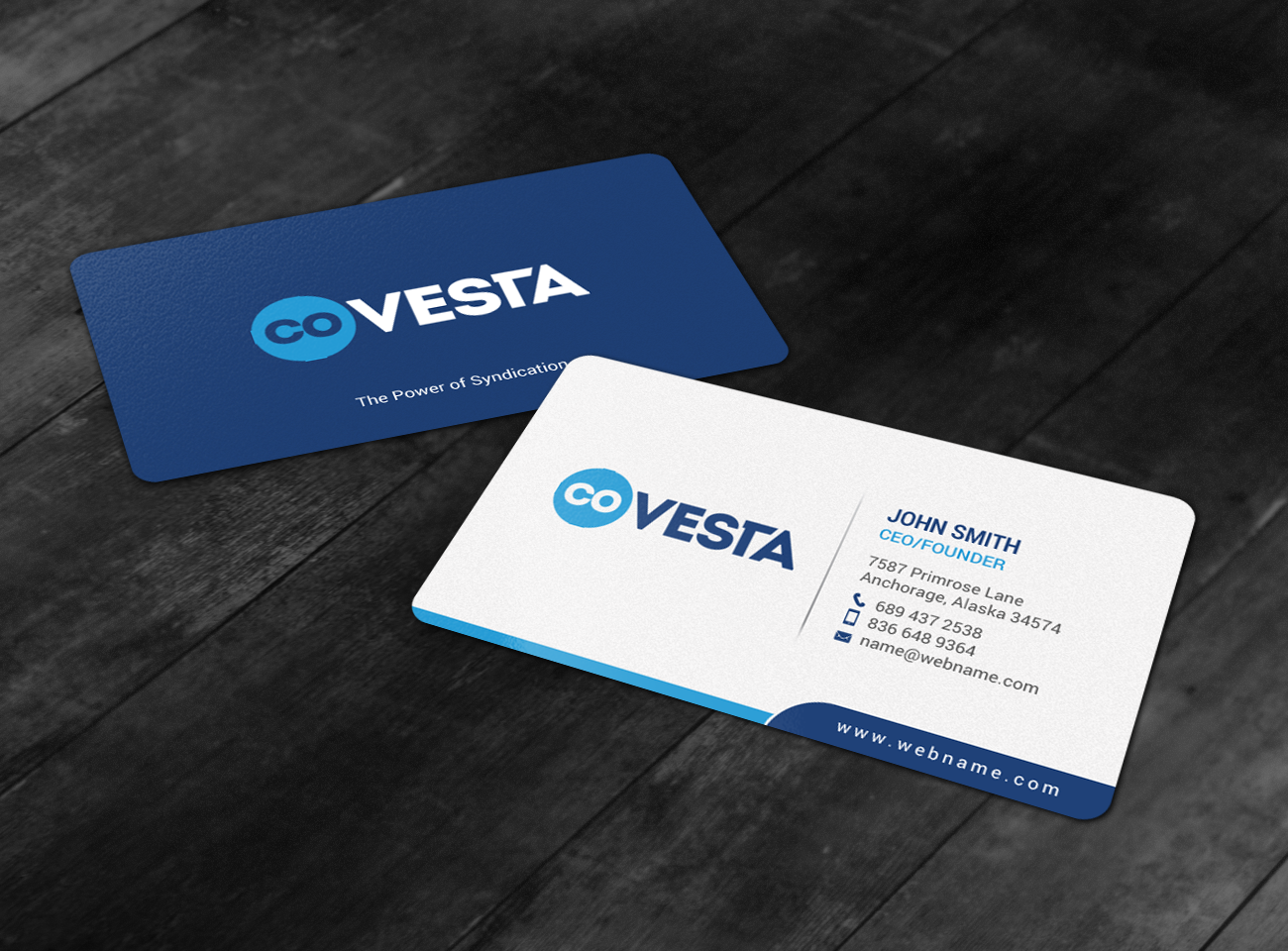 Diseño de Tarjeta de Presentación por chandrayaan.creative para CoVesta | Diseño #14825581