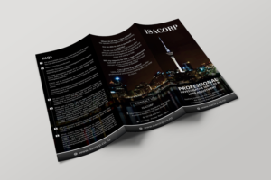 Info-booklet for ISACORP to provide to prospective clients | Diseño de Brochure por ecorokerz