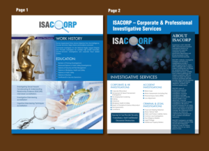 Info-booklet for ISACORP to provide to prospective clients | Diseño de Brochure por meet007