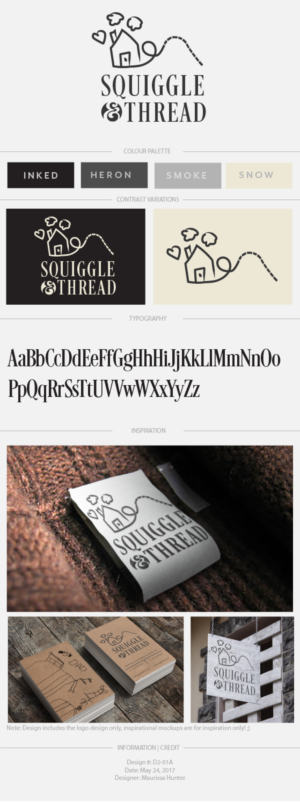 Logo Design by Maurissahunter for Squiggle & Thread | Design: #14891092