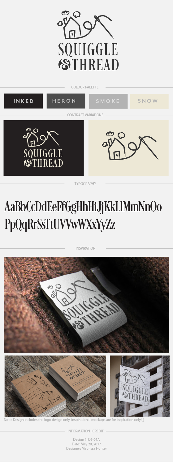 Logo Design by Maurissahunter for Squiggle & Thread | Design #14935452