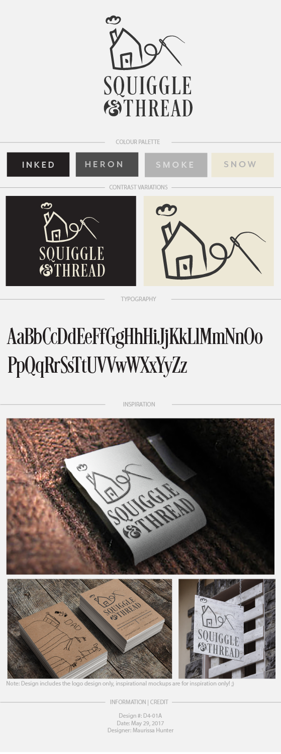 Logo Design by Maurissahunter for Squiggle & Thread | Design #14944784