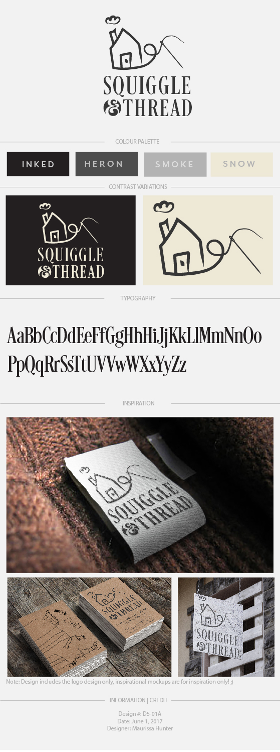 Logo-Design von Maurissahunter für Squiggle & Thread | Design #14981100