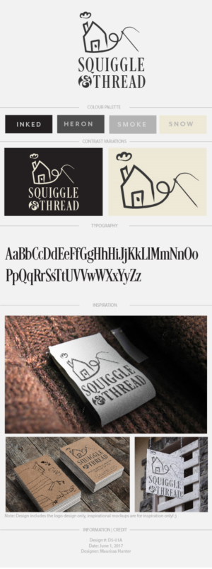 Logo Design by Maurissahunter for Squiggle & Thread | Design #14981100