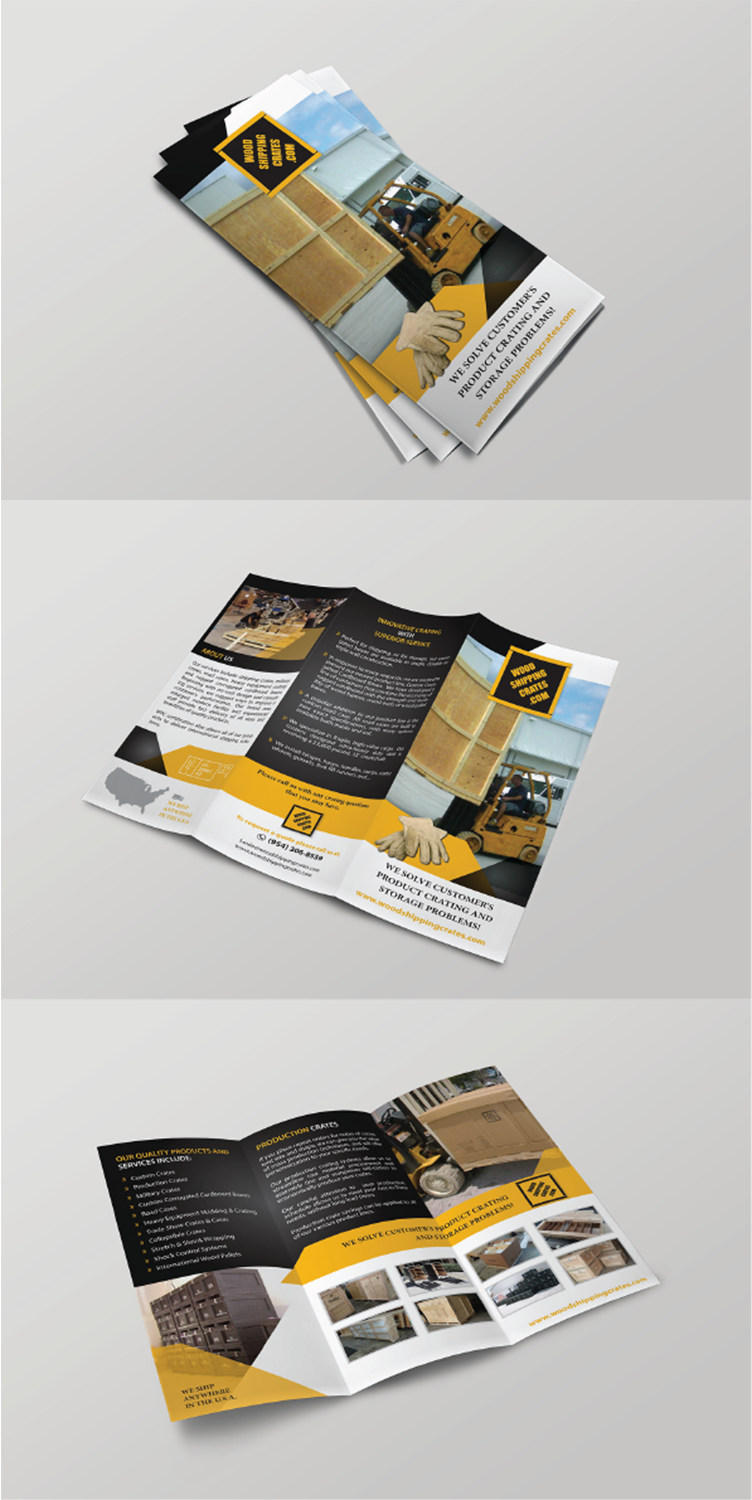 Flyer Design by alex989 for Woodshippingcrates.com | Design #14822329