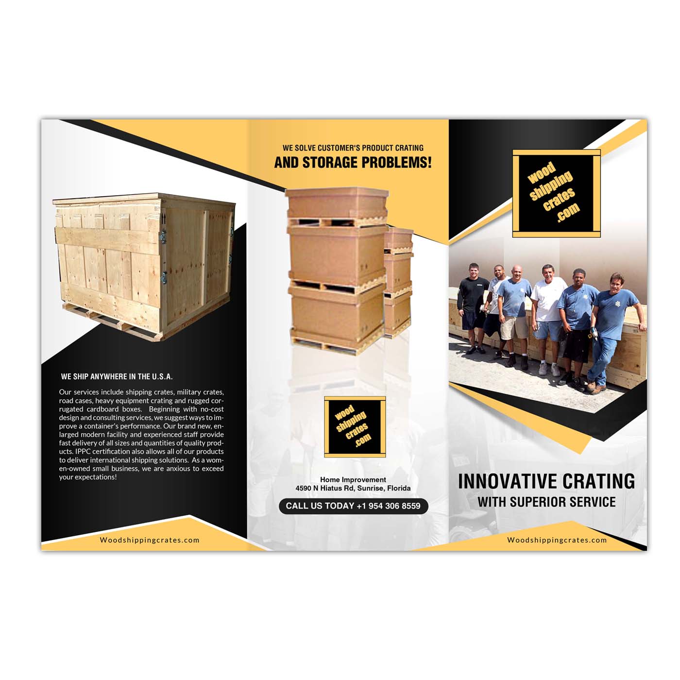 Flyer Design by creative.bugs for Woodshippingcrates.com | Design #14810018