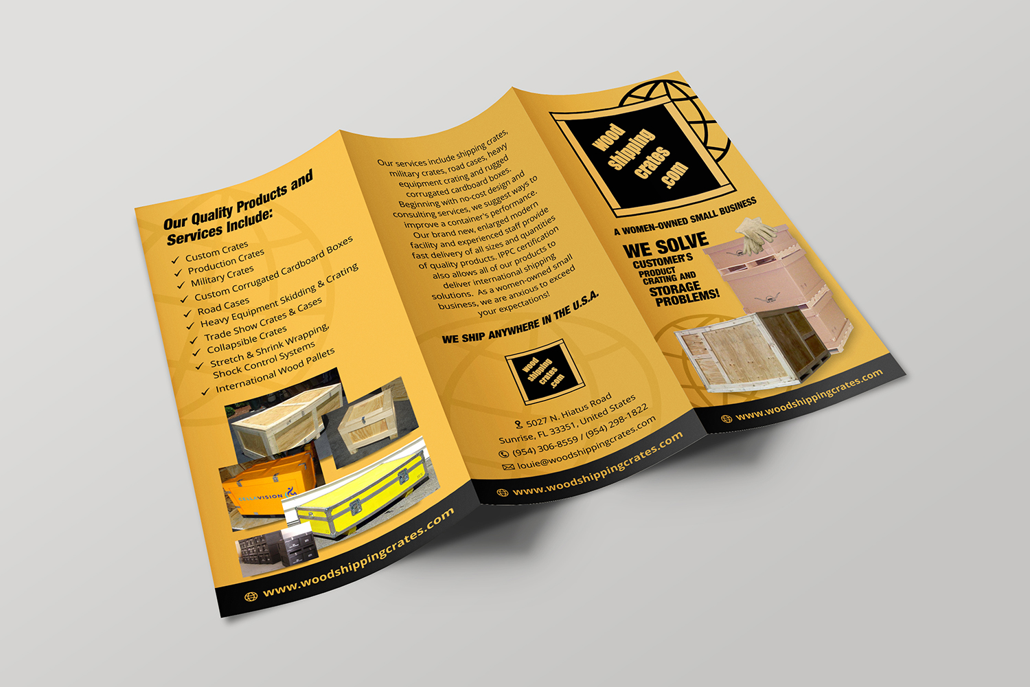 Flyer Design by ecorokerz for Woodshippingcrates.com | Design #14834183