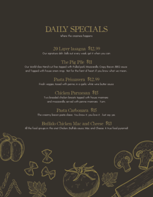 Menu Design by fmalik90 for this project | Design: #14839924