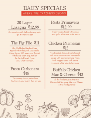 Menu Design by fmalik90 for this project | Design: #14972089