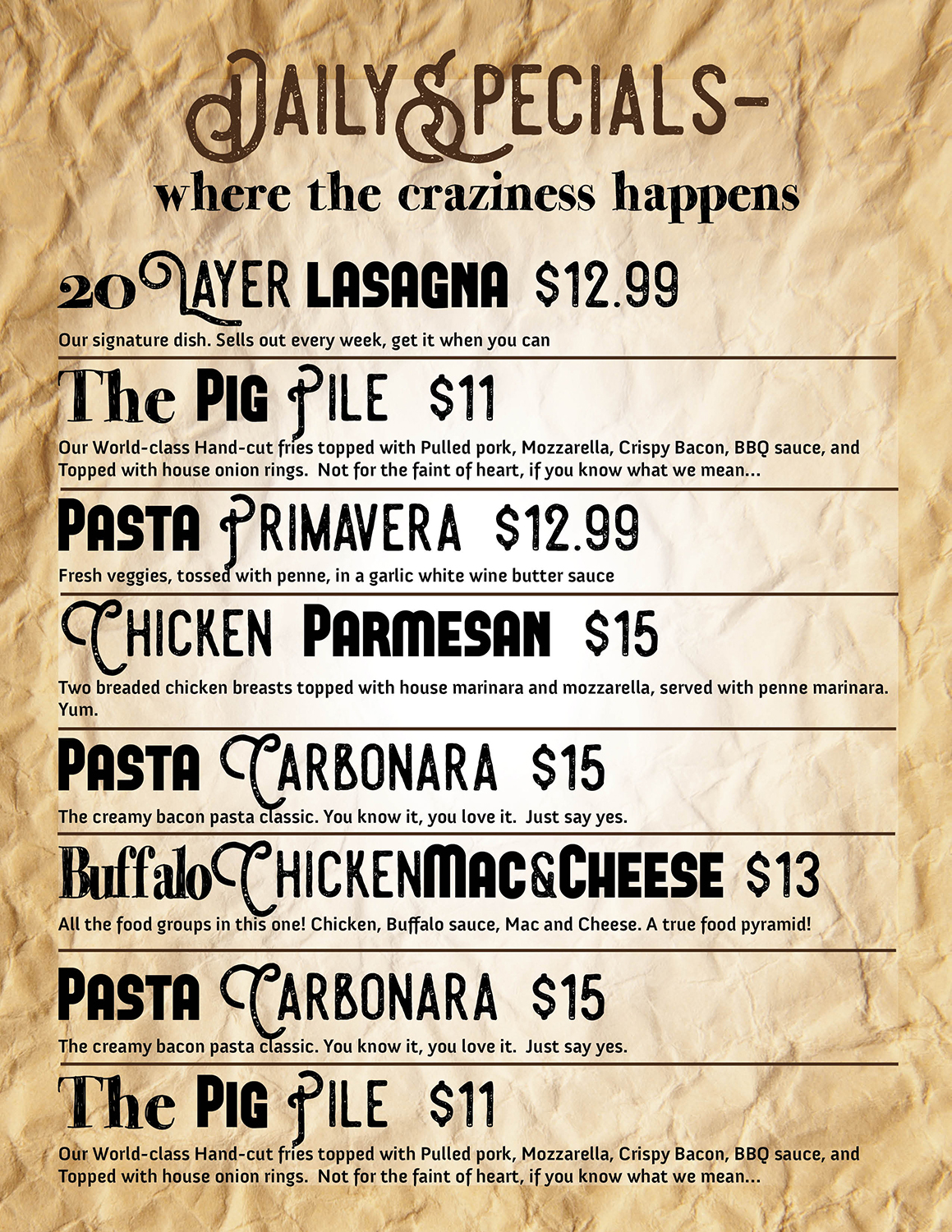 Menu Design by iD_intelligentDesign for this project | Design #14883432