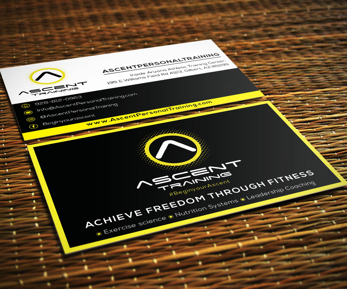 Diseño de Tarjeta de Presentación por Saumin Bhavsar para Ascent Personal Training | Diseño #14818539