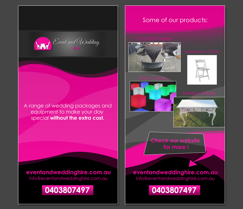 Flyer Design by ketoprofen for event and wedding hire | Design #2546450