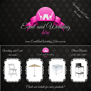 Flyer Design by Vasko Tasev for event and wedding hire | Design: #2568747