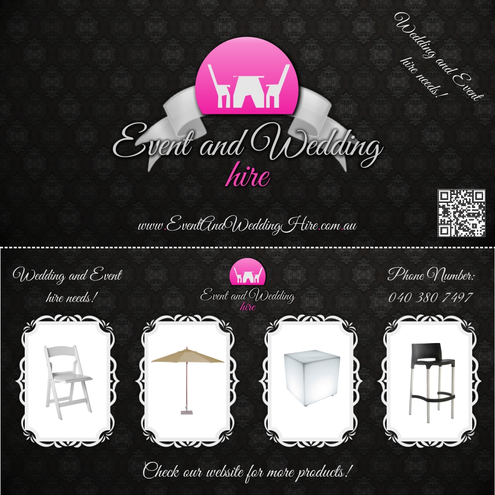 Flyer Design by Vasko Tasev for event and wedding hire | Design #2568852