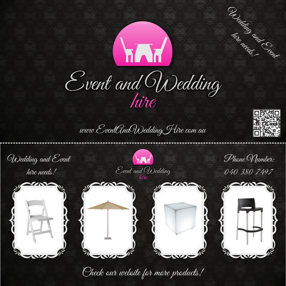 Flyer Design by Vasko Tasev for event and wedding hire | Design #2568855