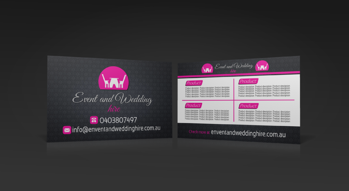 Flyer Design by Giovanni for event and wedding hire | Design #2576035