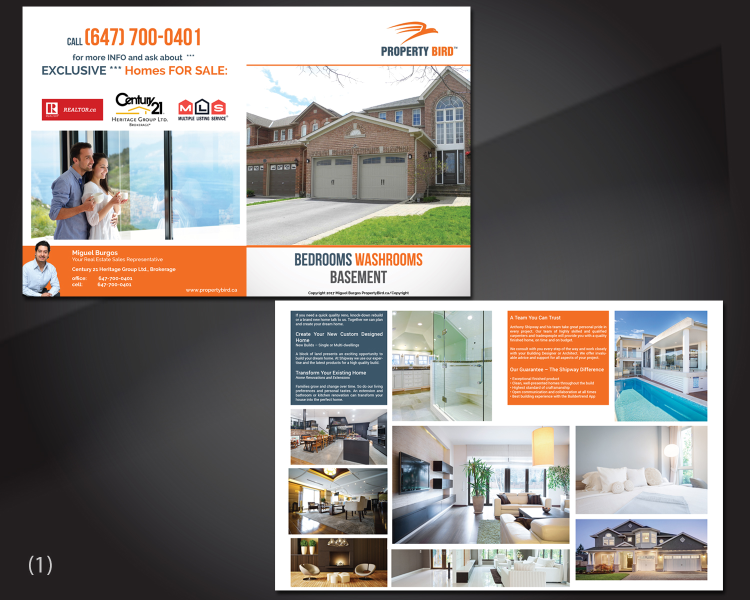 upmarket modern real estate agent flyer design for real estate sales rep flyer