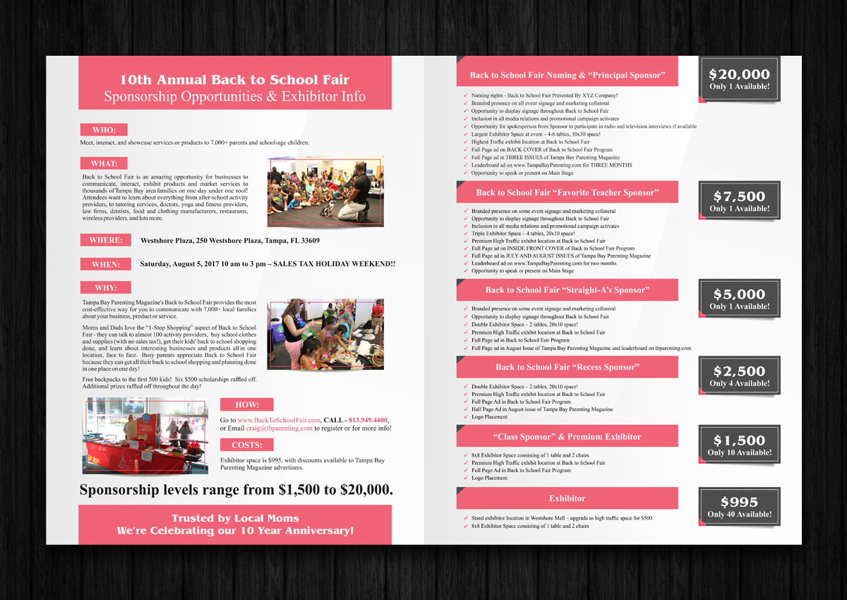 Brochure Design by ecorokerz for Tampa Bay Parenting Magazine  | Design #14843427