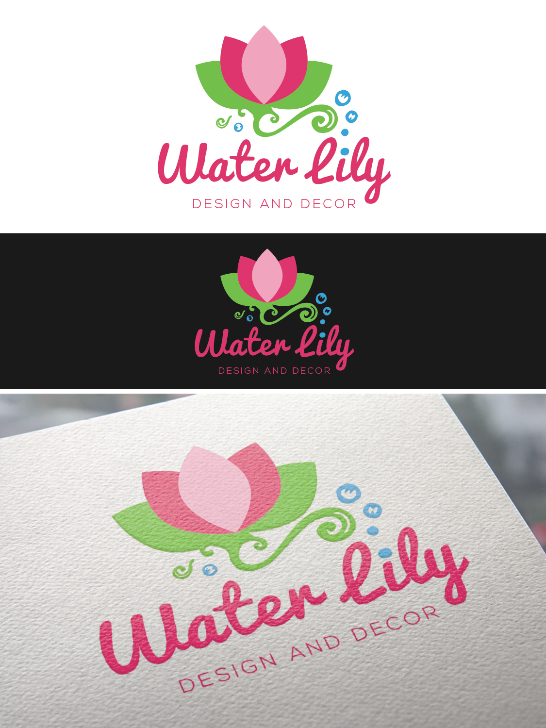 Logo-Design von ivo_i_ivanov für Water Lily Design and Decor | Design #15064911