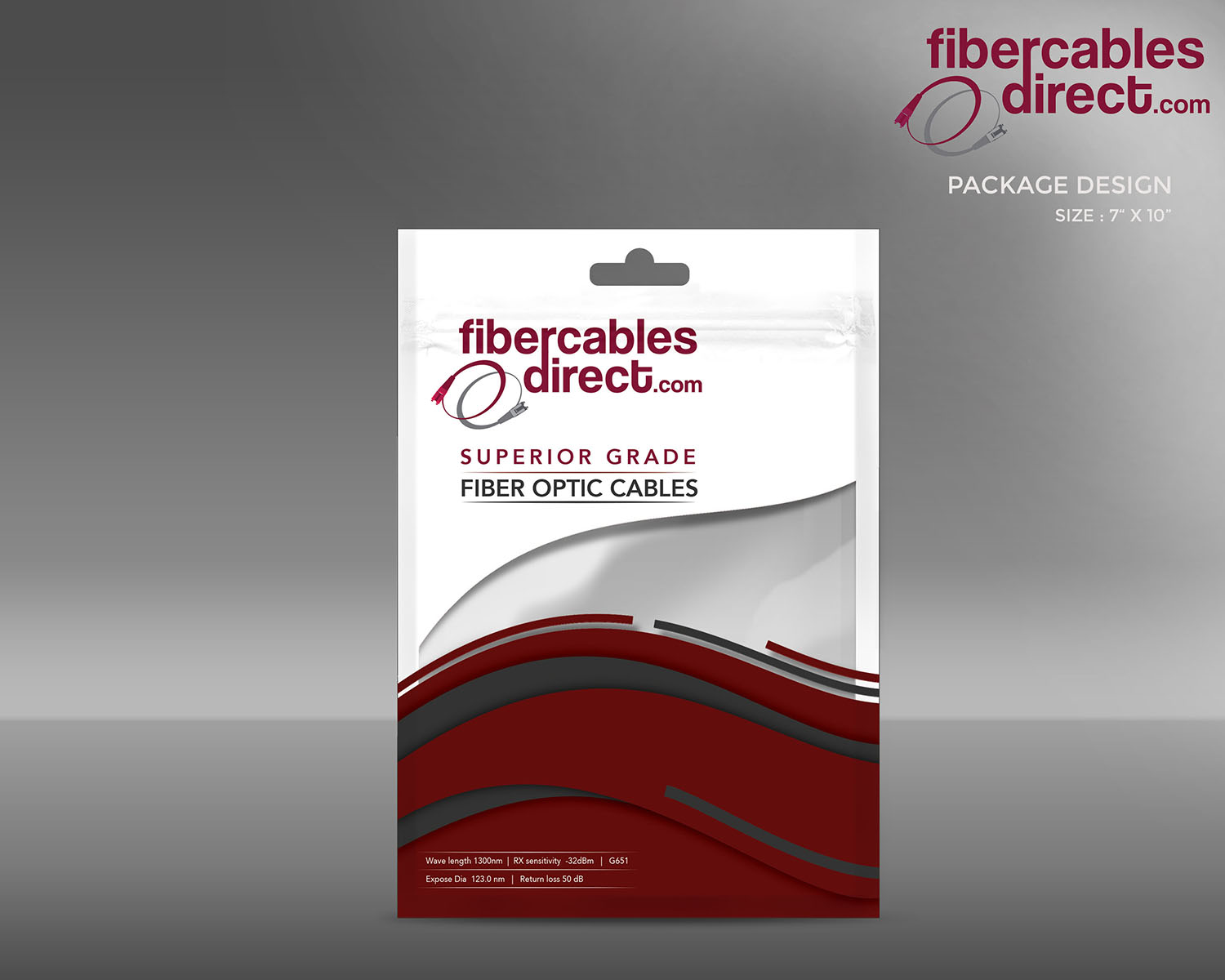 Packaging Design by MicroZ for FiberCablesDirect.com | Design #14874491