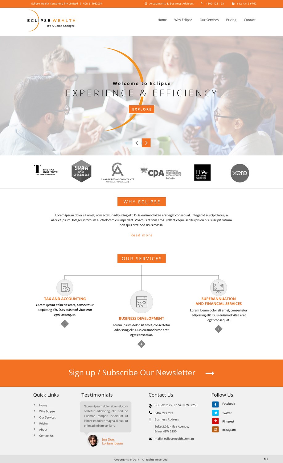 Wordpress Design by pb for Robson Accounting  | Design #14837673