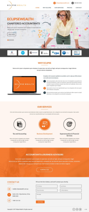 Wordpress Design by pb for Robson Accounting  | Design: #14837675