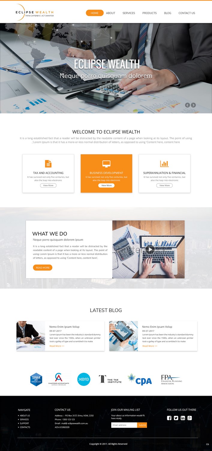 Wordpress Design by pb for Robson Accounting  | Design #14837683