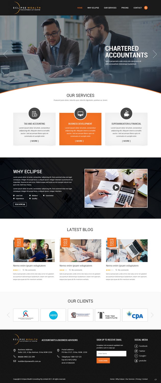 Wordpress Design by pb for Robson Accounting  | Design #14837688