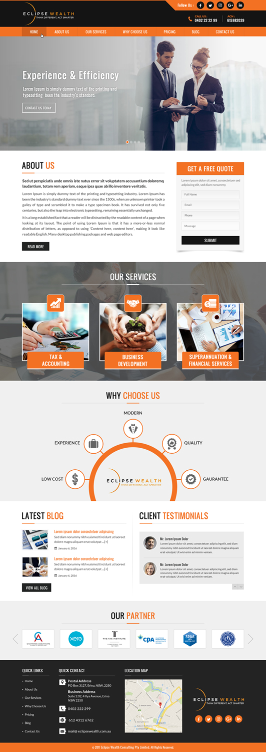 Diseño Wordpress por jdv para Robson Accounting  | Diseño #14864646