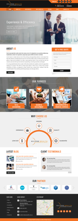 Wordpress Design by jdv for Robson Accounting  | Design: #14864646