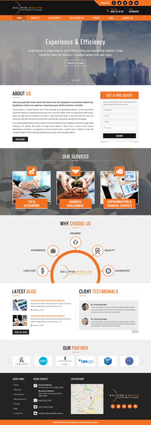 Wordpress Design by jdv for Robson Accounting  | Design: #14864647