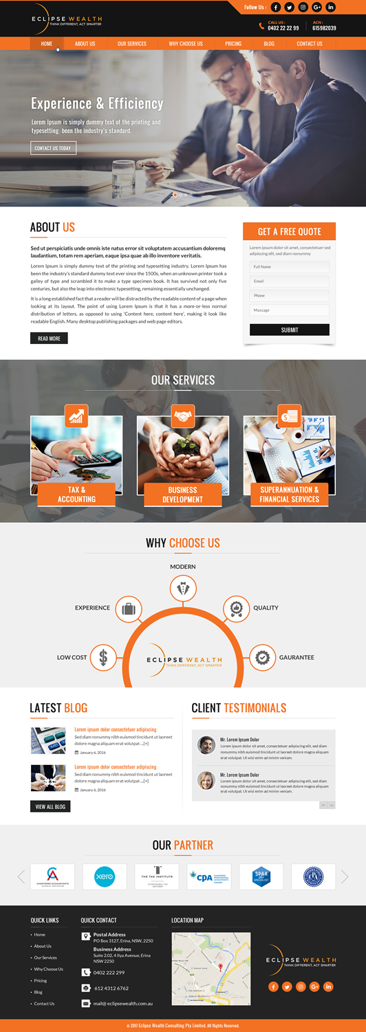 Wordpress Design by jdv for Robson Accounting  | Design #14864648