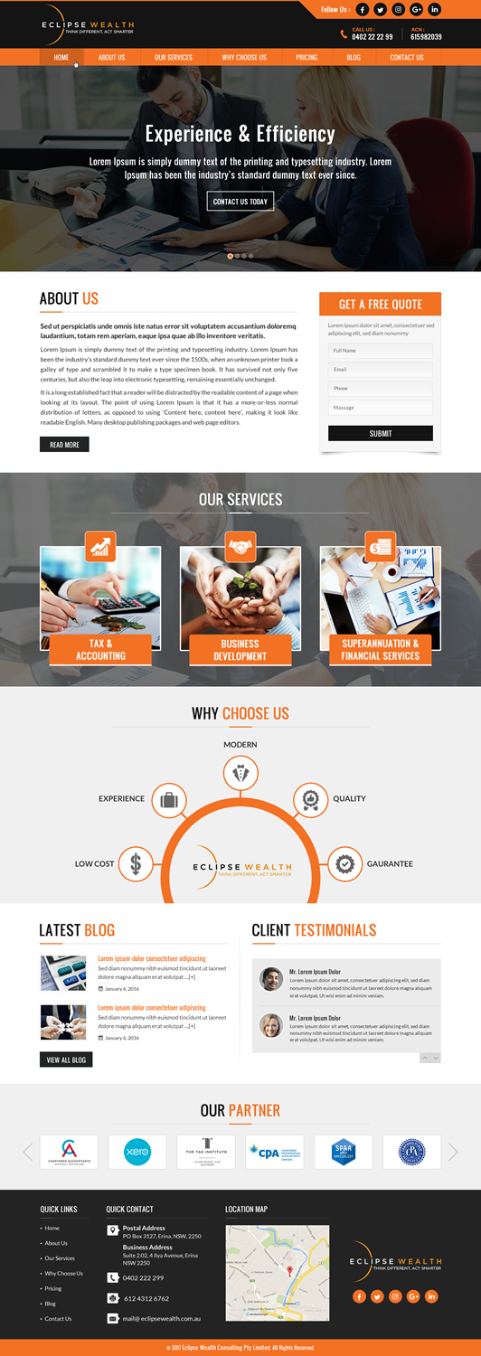 Wordpress Design by jdv for Robson Accounting  | Design #14864650