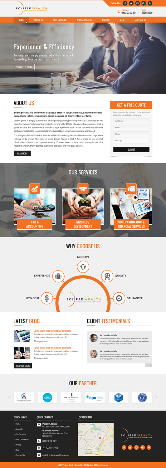 Wordpress Design by jdv for Robson Accounting  | Design #14864707