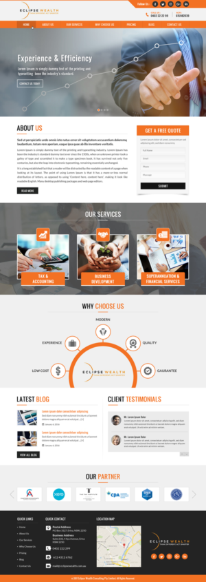 Wordpress Design by jdv for Robson Accounting  | Design: #14864708