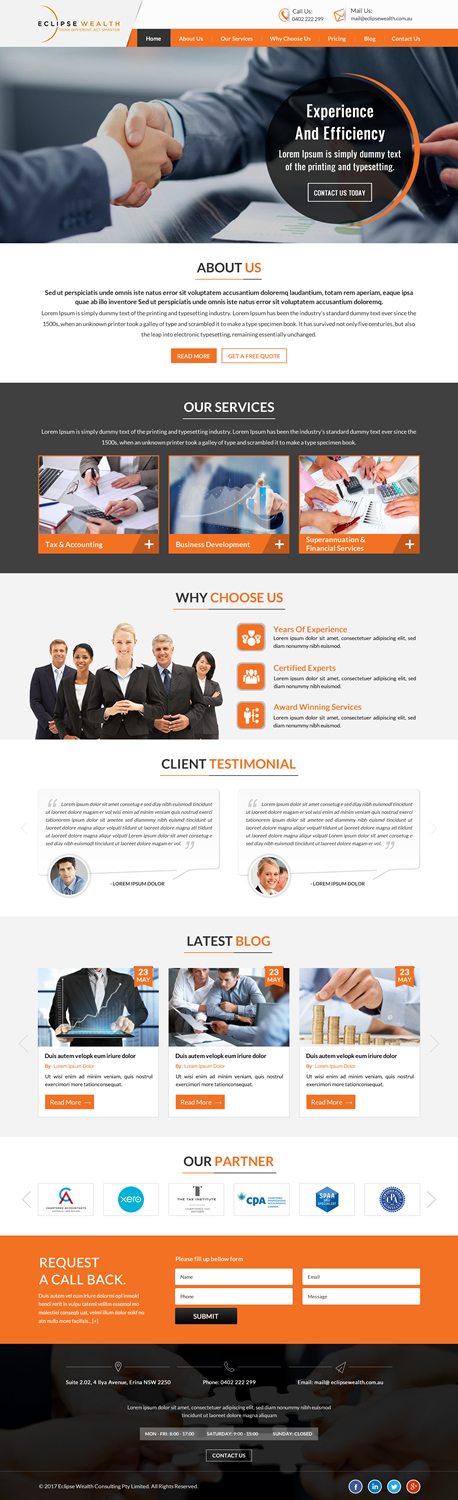 Wordpress Design by jdv for Robson Accounting  | Design #14873794