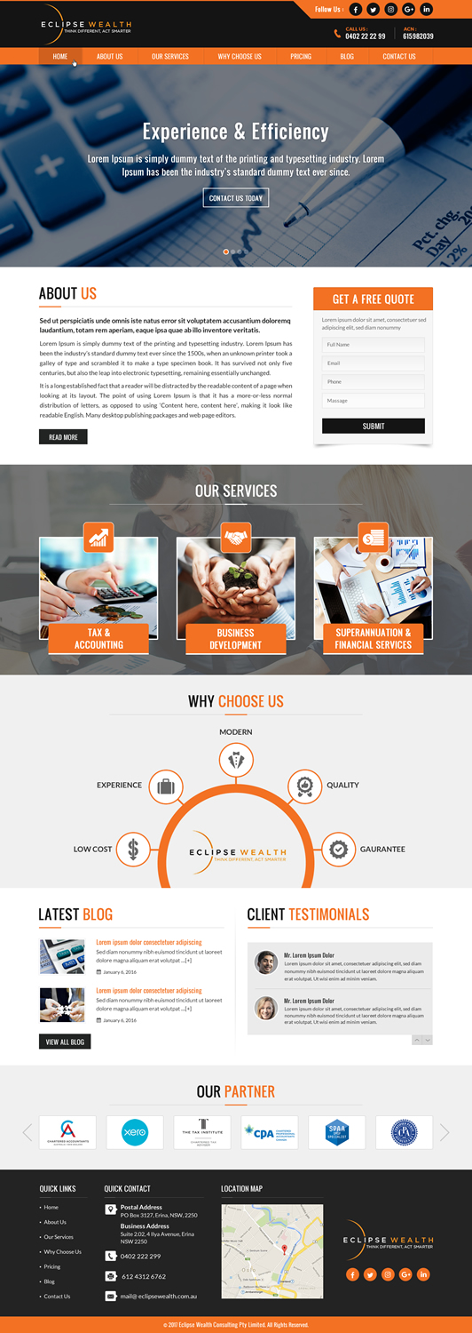 Wordpress Design by jdv for Robson Accounting  | Design #14875586