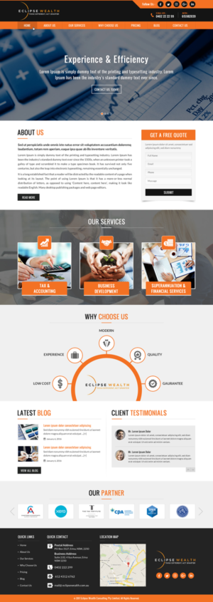 Wordpress Design by jdv for Robson Accounting  | Design: #14875586