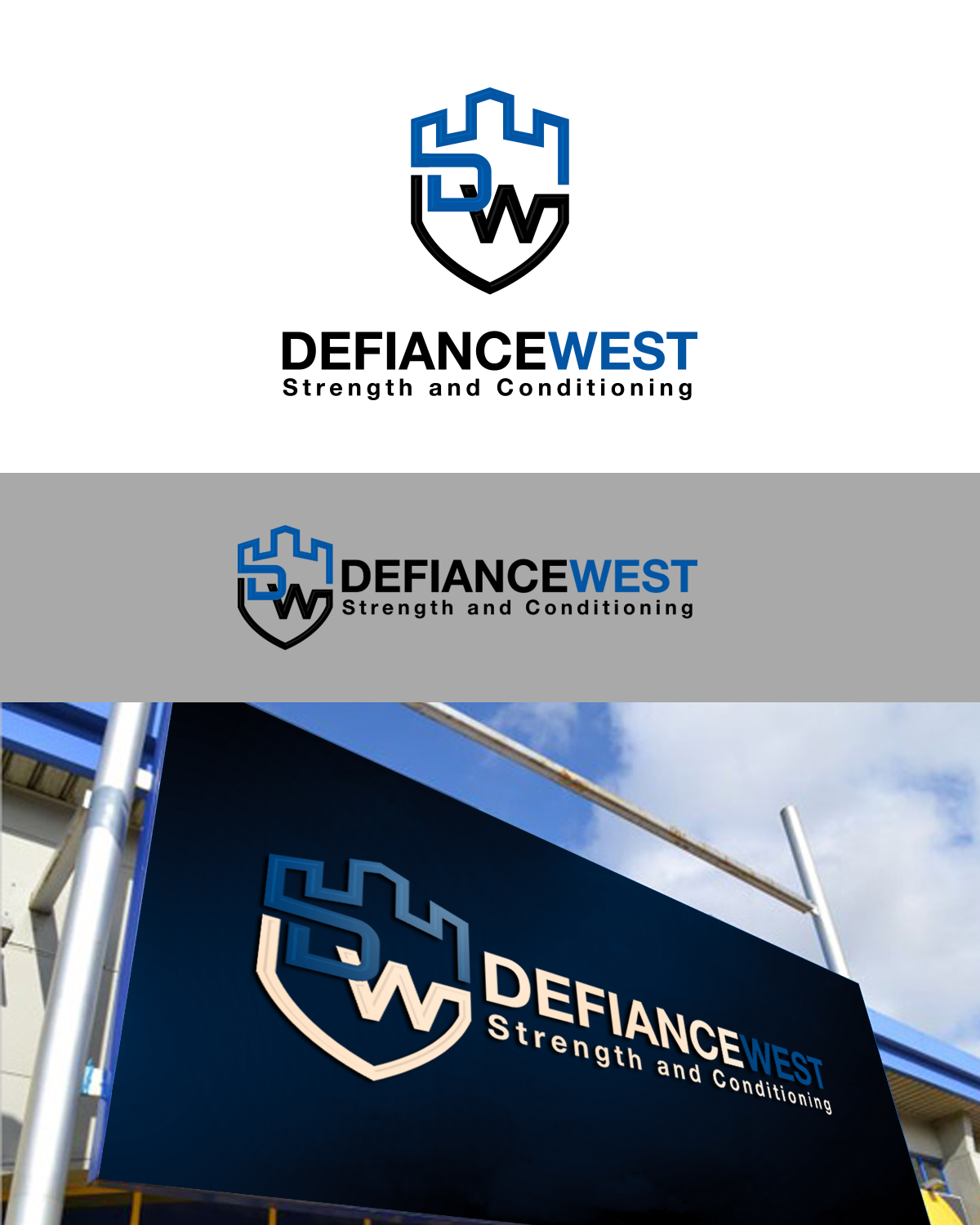 Logo Design by GenArt for Defiance West Strength and Conditioning | Design: #14847360
